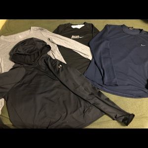 Lot of long sleeve shirts.